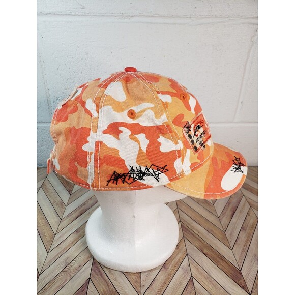 Jr Nation Womens Camo Hat Adjustable Orange White Camo Dale Earnhardt Jr - Picture 7 of 10
